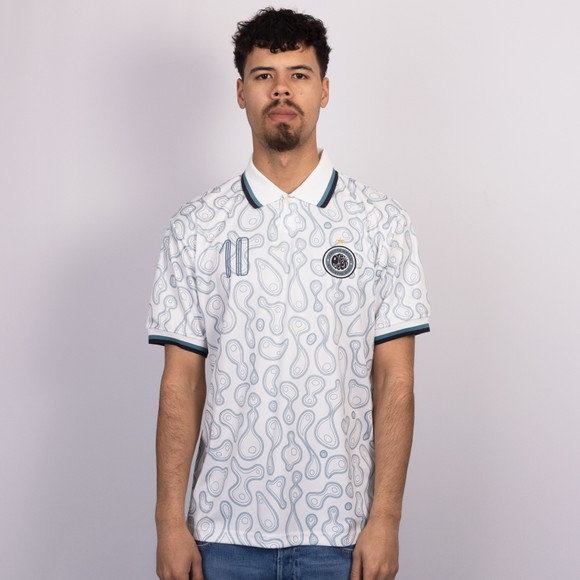 Pretty Green Mens White Outro Football Top Polo Shirt