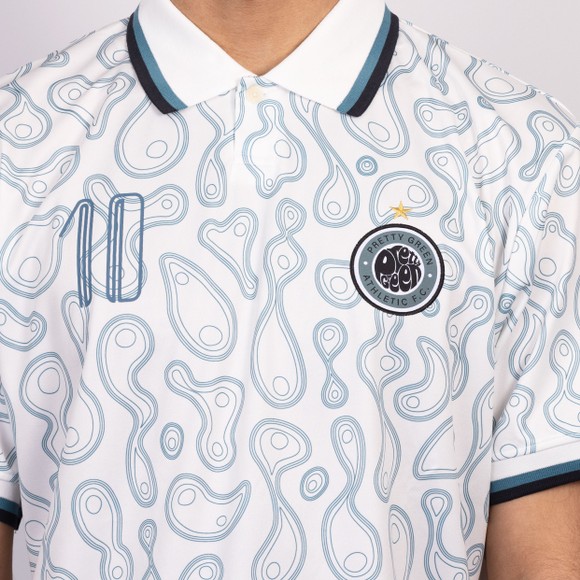 Pretty Green Mens White Outro Football Top Polo Shirt main image