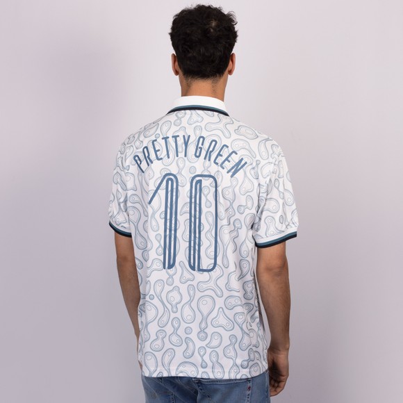 Pretty Green Mens White Outro Football Top Polo Shirt main image