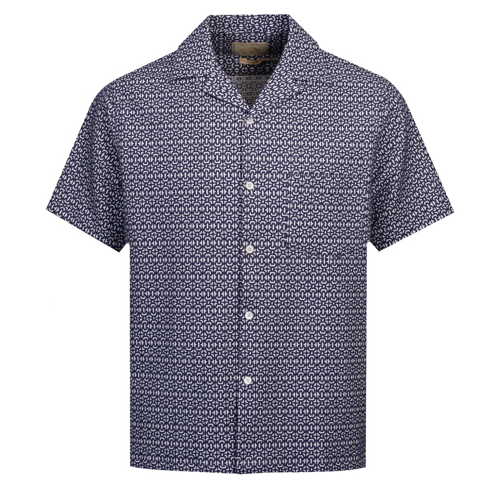 Abstract Tile Seersucker SS Shirt