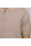 Pittari Mens Beige Otto Textured SS Shirt