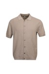 Pittari Mens Beige Otto Textured SS Shirt