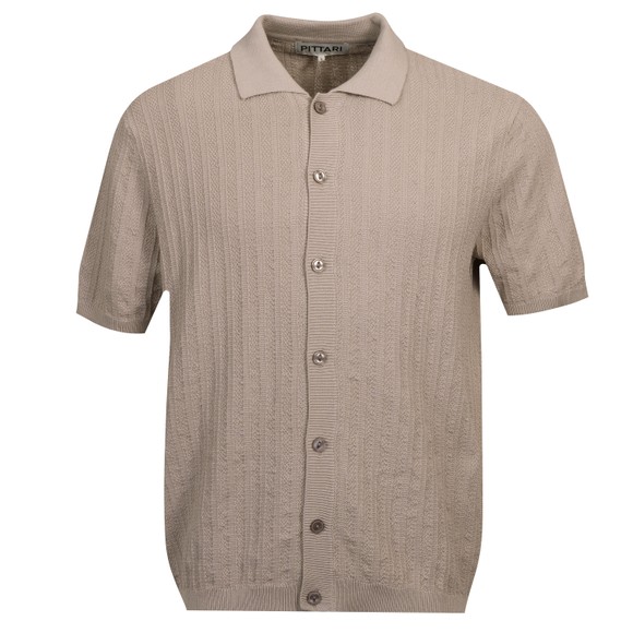 Pittari Mens Beige Otto Textured SS Shirt
