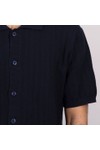 Pittari Mens Blue Otto Textured SS Shirt