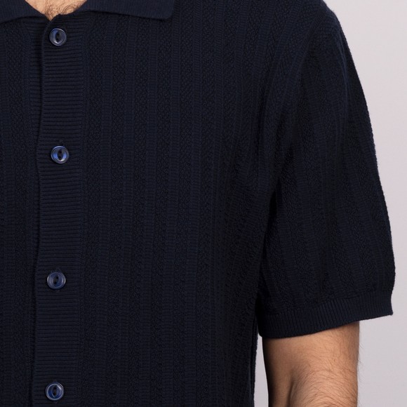 Pittari Mens Blue Otto Textured SS Shirt main image