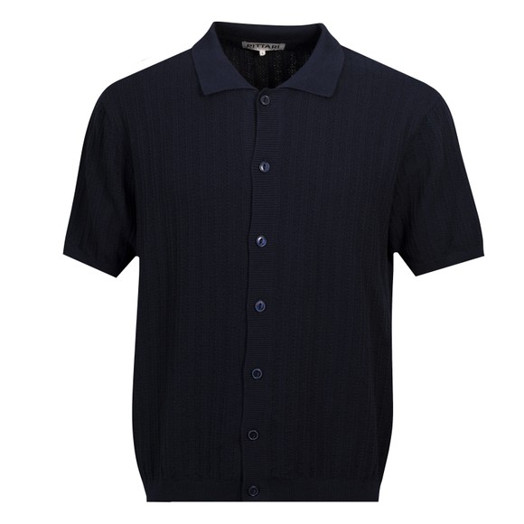 Pittari Mens Blue Otto Textured SS Shirt