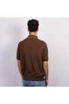 Pittari Mens Brown SS Tipped Polo Shirt