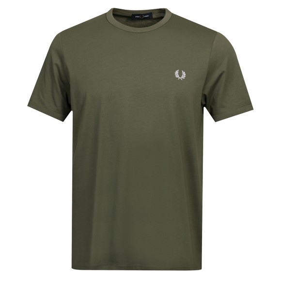 Fred Perry Mens Green Ringer T-Shirt #1
