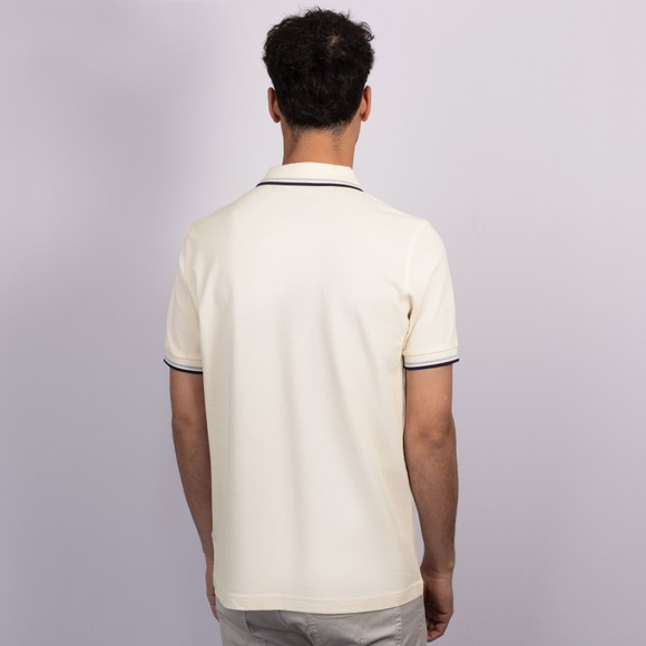 Fred Perry Mens Off-White Twin Tipped Polo Shirt #4