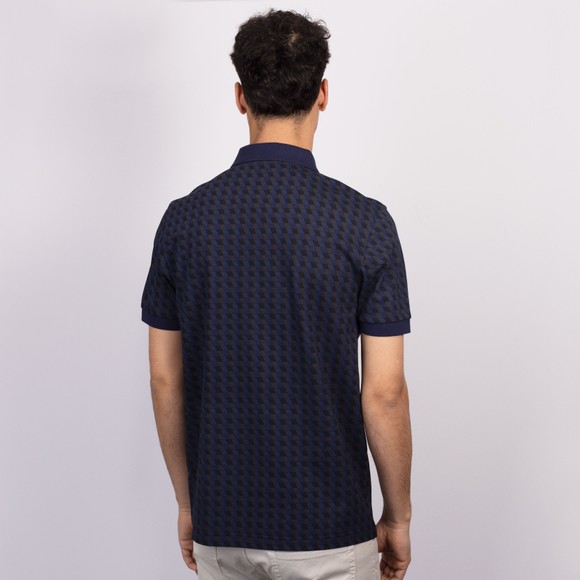 Fred Perry Mens Blue Slanted Geo Print Polo Shirt #4
