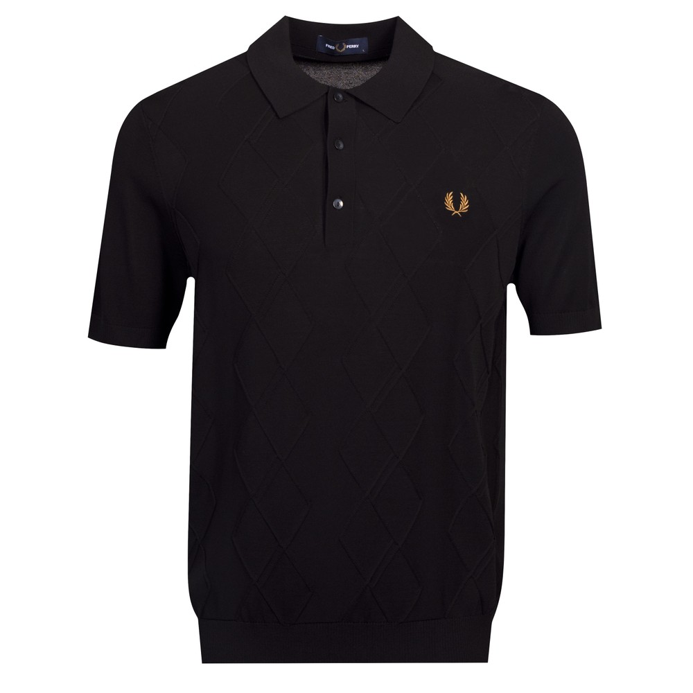 Cable Knitted Polo Shirt