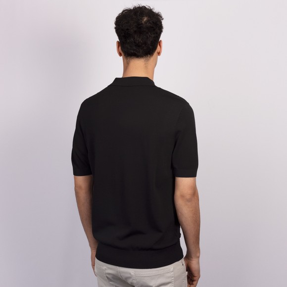Fred Perry Mens Black Cable Knitted Polo Shirt #4