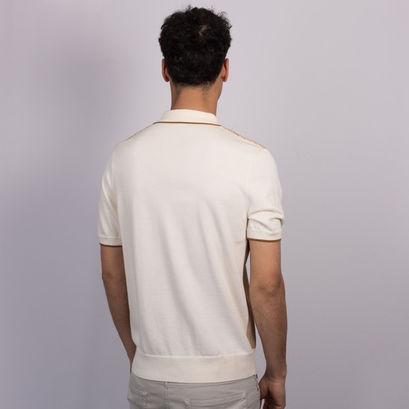 Fred Perry Mens Beige Tonic Waffle Knitted Polo Shirt #4