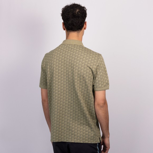 Sandbanks Mens Green Jacquard Monogram Polo Shirt #4