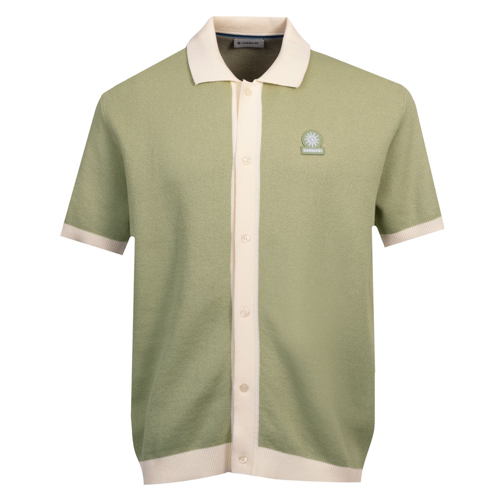Knitted Full Button Polo Shirt
