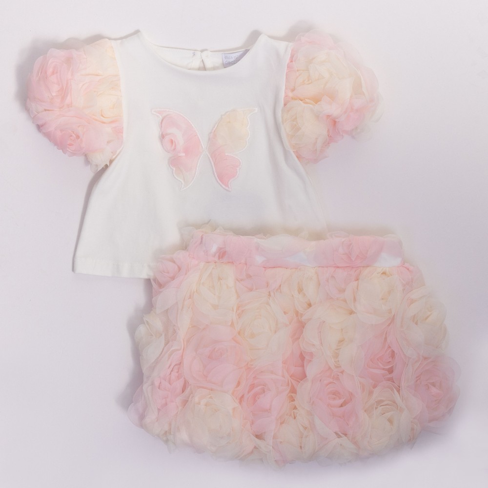 Butterfly Frill T-Shirt & Skirt Set