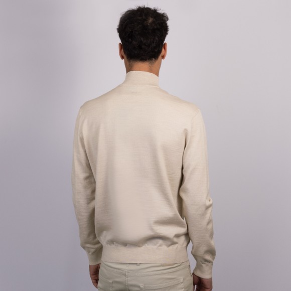 Paul & Shark Mens Off-White Knitted Wool Half Zip Sweater #4