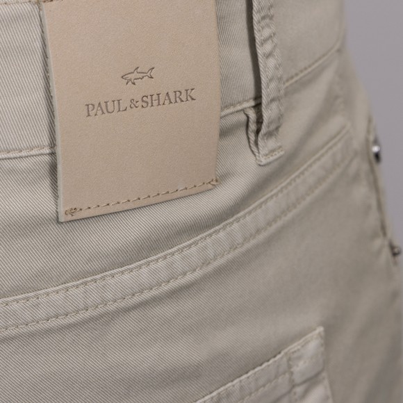 Paul & Shark Mens Off-White Woven 5 Pocket Chino Trouser  #4