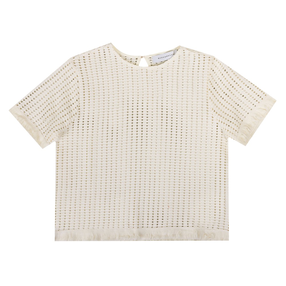 Flora Textured Short Sleeve Top