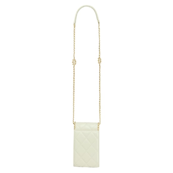Holland Cooper Womens Off-White Quilted Chain Crossbody Pouch #3