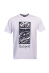 Rockport Mens White Hampshire Block Print Logo Crew T Shirt
