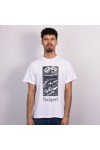 Rockport Mens White Hampshire Block Print Logo Crew T Shirt