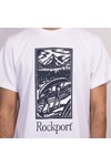 Rockport Mens White Hampshire Block Print Logo Crew T Shirt