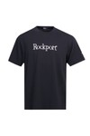 Rockport Mens Blue Highland Front Logo Washed Crew Neck T Shirt