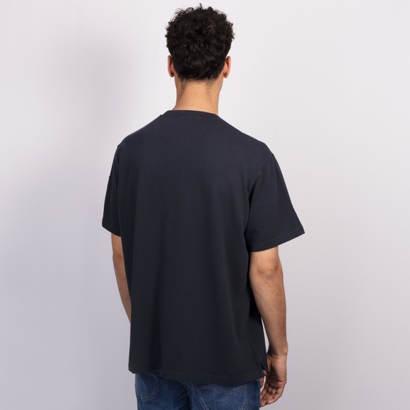 Rockport Mens Blue Highland Front Logo Washed Crew Neck T Shirt main image