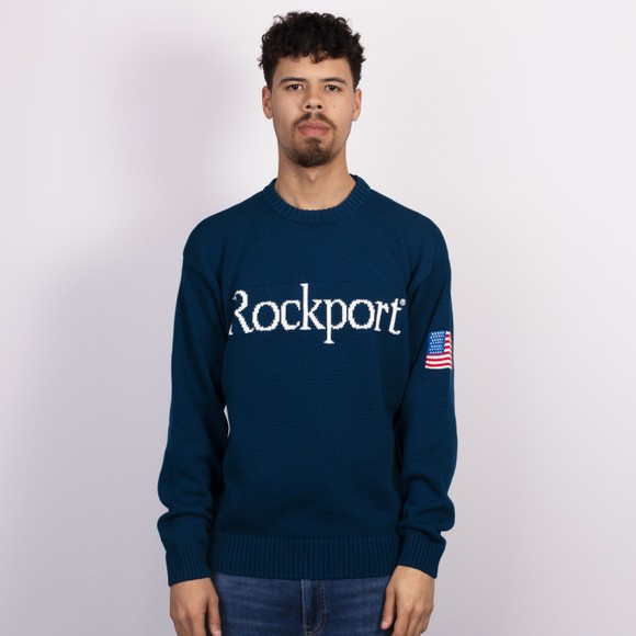 Rockport Mens Blue  Front Logo Knit main image