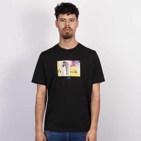PS Paul Smith Mens Black Patch Zebra T-shirt #2