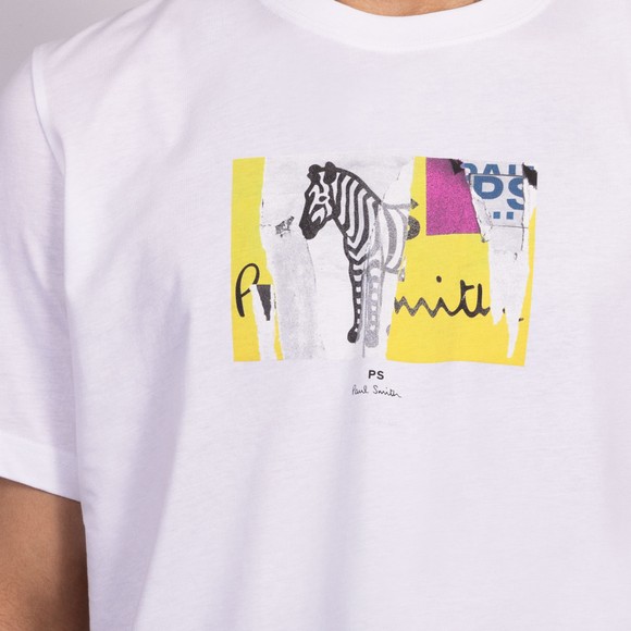 PS Paul Smith Mens White Patch Zebra T-shirt #3