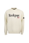 Rockport Mens Beige New England Front Logo Sweatshirt
