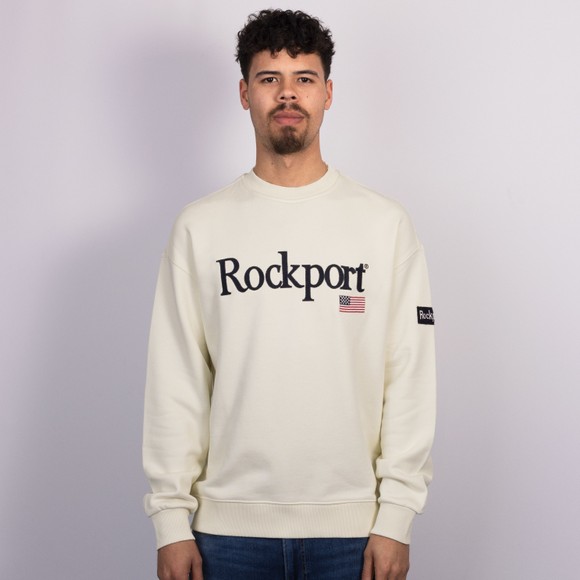 Rockport Mens Beige New England Front Logo Sweatshirt main image