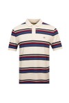 Gant Mens Off-White Multi Striped Polo