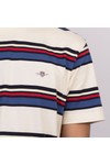 Gant Mens Off-White Multi Striped T-Shirt