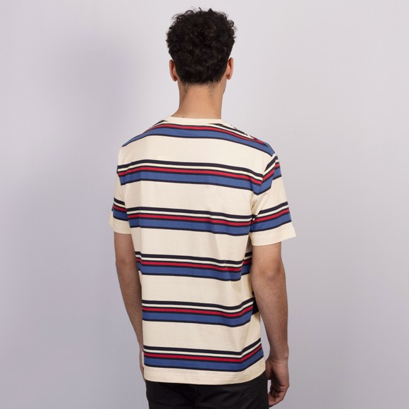 Gant Mens Off-White Multi Striped T-Shirt main image