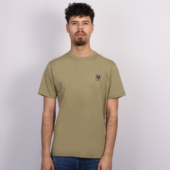 Belstaff Mens Green Patch Logo T Shirt #2