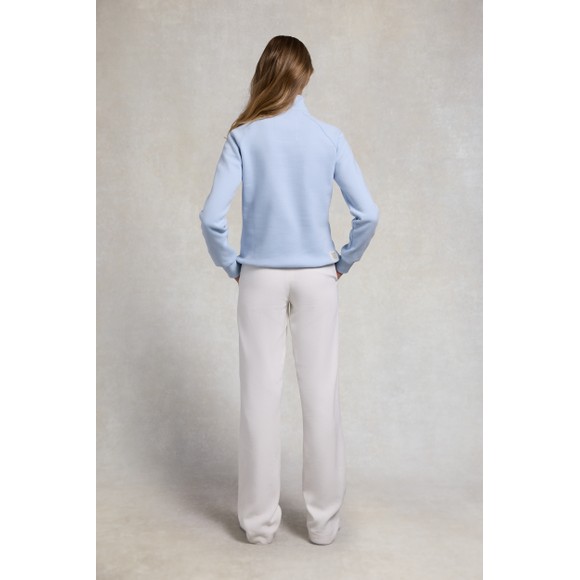 Holland Cooper Womens Blue Sporting Heritage Zip Henley Sweatshirt #4