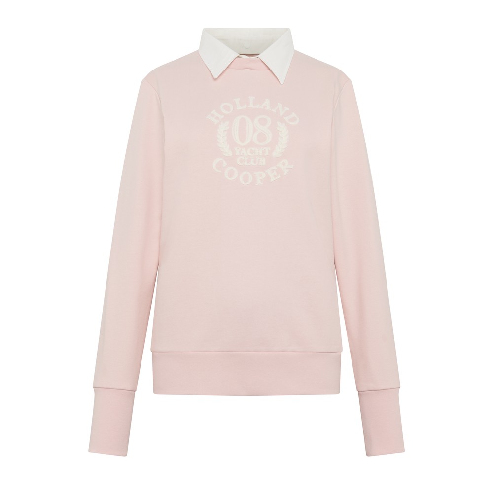 Holland Cooper Mock Collar Crew Neck Sweat, view 1