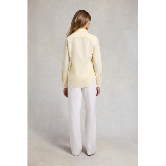 Holland Cooper Womens Yellow Oxford Shirt #3