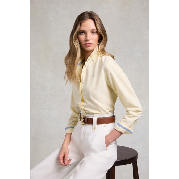 Holland Cooper Womens Yellow Oxford Shirt #4