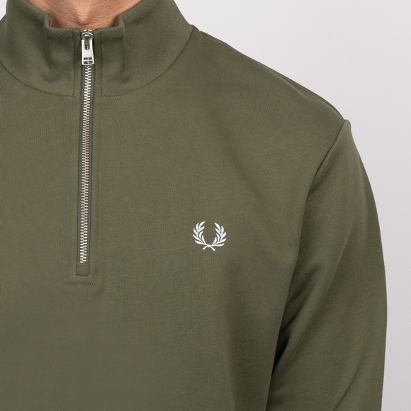 Fred Perry Mens Green 1/2 Zip Sweatshirt #3