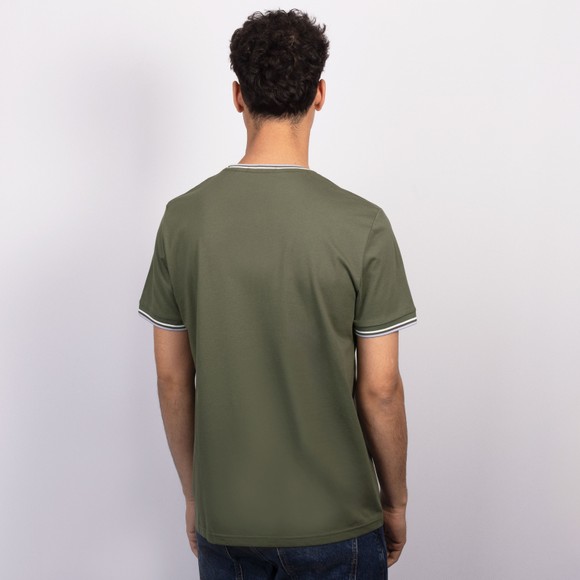 Fred Perry Mens Green Twin Tipped T-Shirt #4