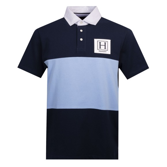 Hackett Mens Blue Heritage H PC Rugby S/S