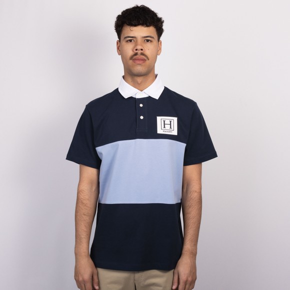 Hackett Mens Blue Heritage H PC Rugby S/S