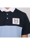 Hackett Mens Blue Heritage H PC Rugby S/S