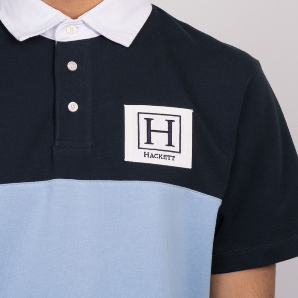 Hackett Mens Blue Heritage H PC Rugby S/S main image