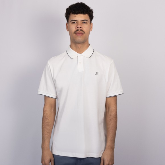 Hackett Mens Off-White Heritage H Tipped Polo main image
