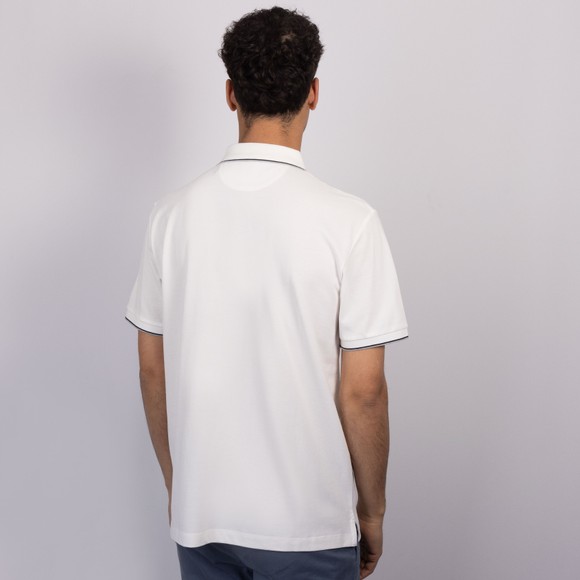 Hackett Mens Off-White Heritage H Tipped Polo main image